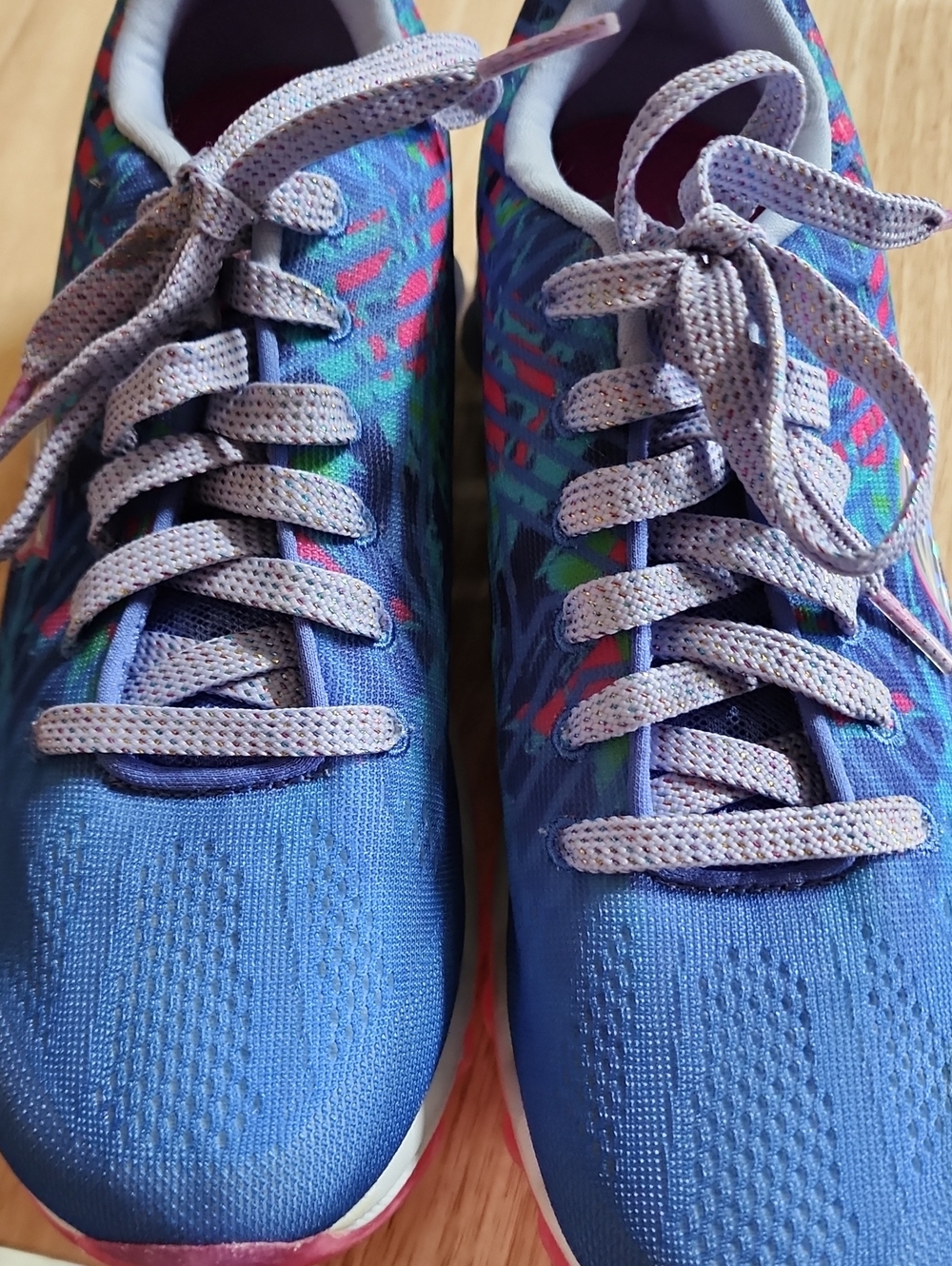 NWOT Y2K Era Skechers Girls Skech-Air Jump Around Blue Multi Sneakers Size 6